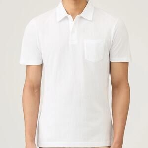 Sunspel Riviera Polo Shirt White Mens XXL